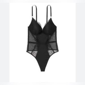 M Victoria’s Secret Very Sexy Bombshell Add 2 Cups Bra Black Lace Teddy fo…